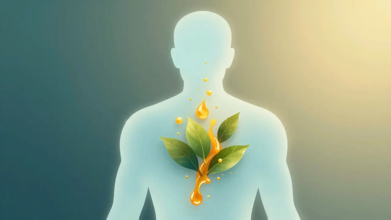 Abstraktní ilustrace detoxikace těla pomocí medové terapie
