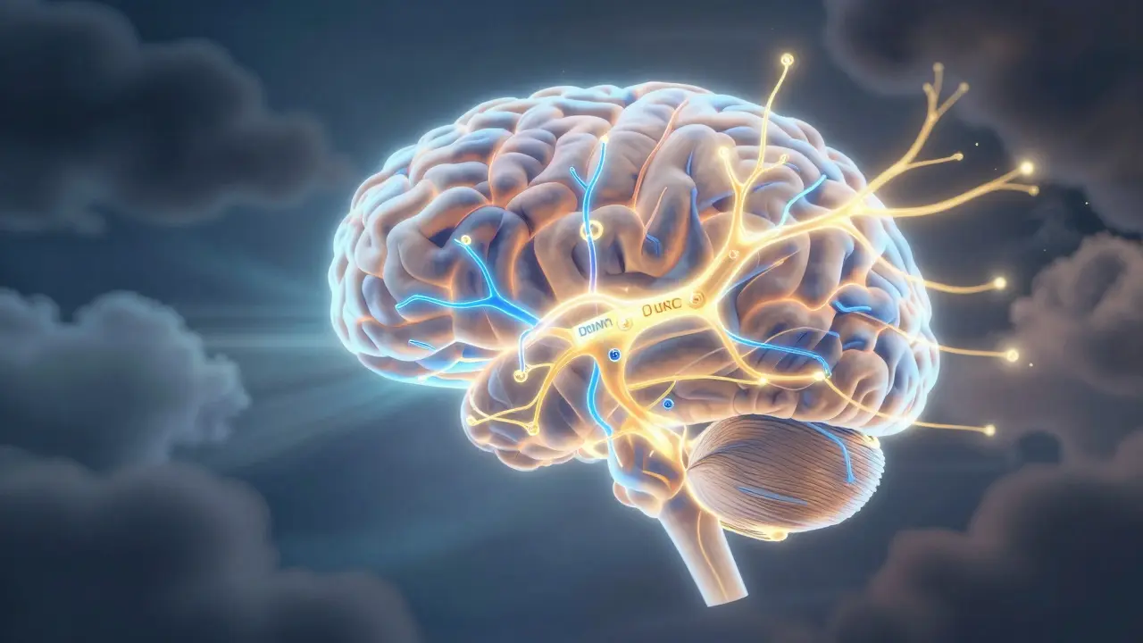 Mozezek plný serotoninu a dopaminu, symbol klidu